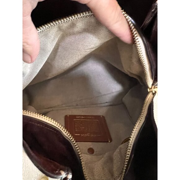 Coach Soft Pebbled White and Tan Harmony Hobo Handbag - Picture 12 of 15